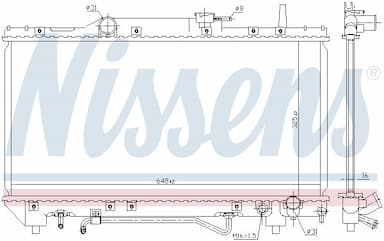 Radiators, Motora dzesēšanas sistēma NISSENS 64802A 6