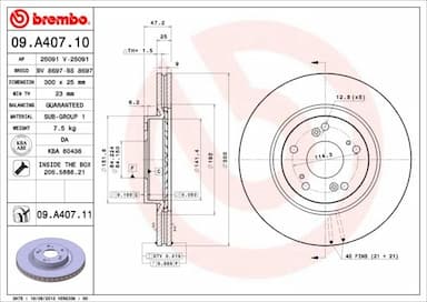 Bremžu diski BREMBO 09.A407.11 1