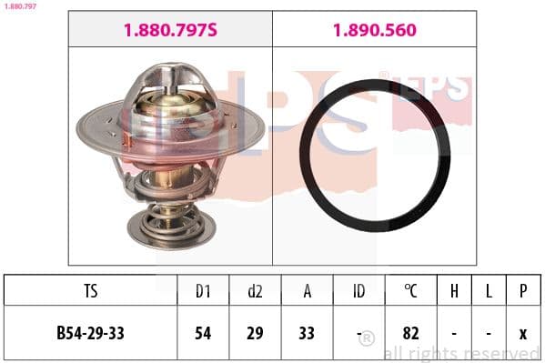 Termostats, Dzesēšanas šķidrums EPS 1.880.797 1