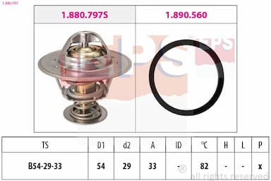 Termostats, Dzesēšanas šķidrums EPS 1.880.797 1