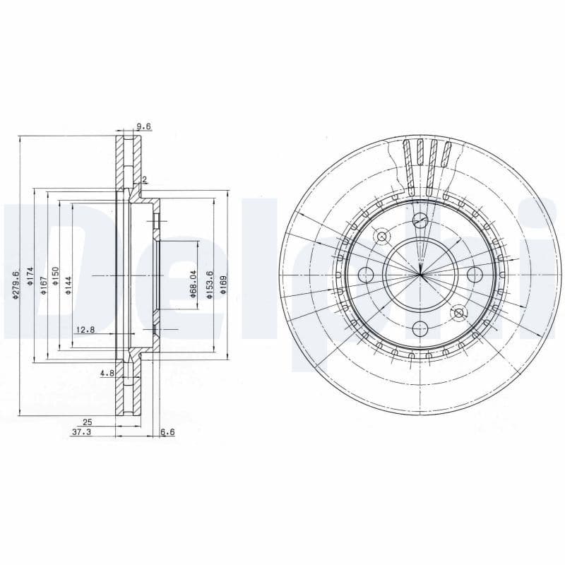 Bremžu diski DELPHI BG2619 1