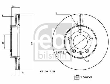 Bremžu diski FEBI BILSTEIN 174450 3