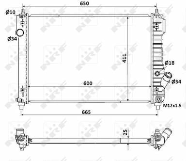 Radiators, Motora dzesēšanas sistēma NRF 53903 1