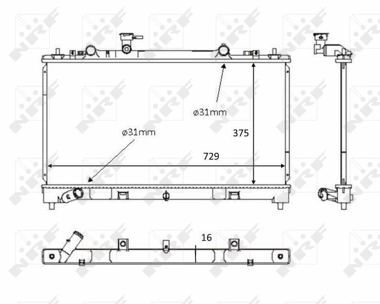 Radiators, Motora dzesēšanas sistēma NRF 58381 1