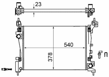 Radiators, Motora dzesēšanas sistēma MAHLE CR 1182 000S 2