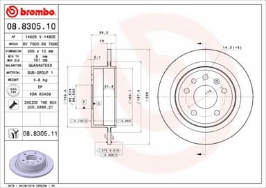 Bremžu diski BREMBO 08.8305.11 1