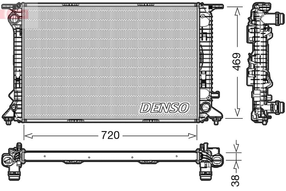 Radiators, Motora dzesēšanas sistēma DENSO DRM02024 1