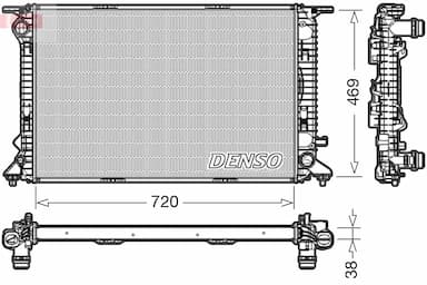 Radiators, Motora dzesēšanas sistēma DENSO DRM02024 1