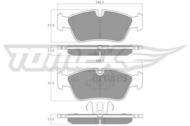 Bremžu uzliku kompl., Disku bremzes TOMEX Brakes TX 14-35 1