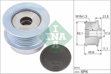 Ģeneratora brīvgaitas mehānisms Schaeffler INA 535 0367 10 1