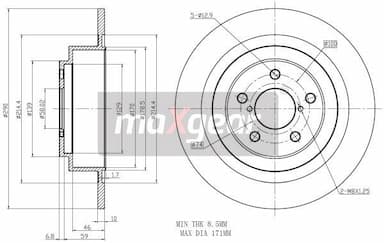 Bremžu diski MAXGEAR 19-2357 2