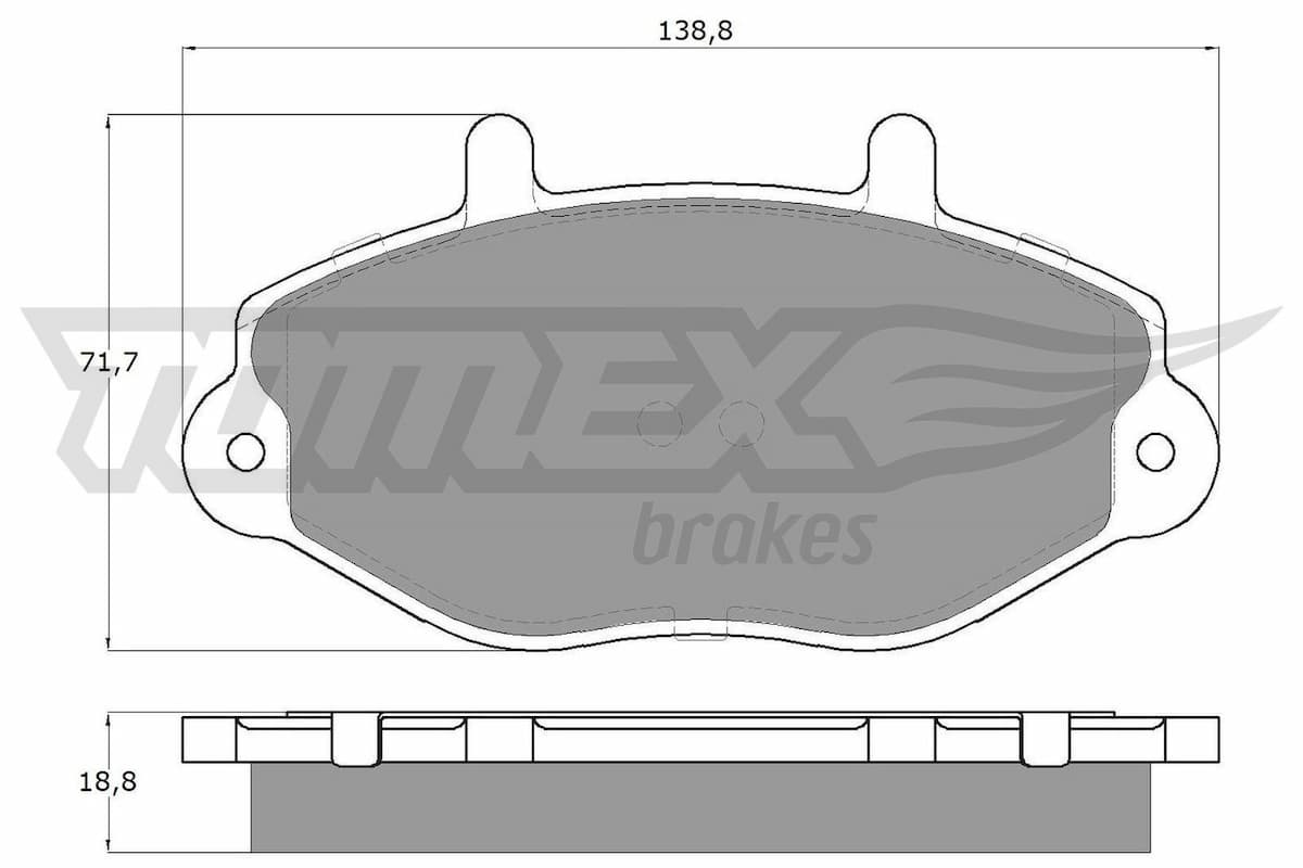 Bremžu uzliku kompl., Disku bremzes TOMEX Brakes TX 11-92 1