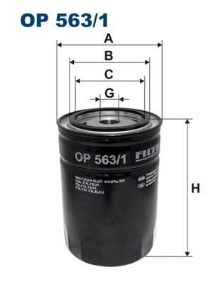 Eļļas filtrs FILTRON OP 563/1 1