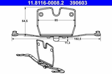 Atspere, Bremžu suports ATE 11.8116-0008.2 1