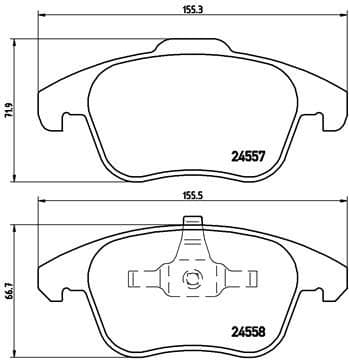 Bremžu uzliku kompl., Disku bremzes BREMBO P 61 086 1