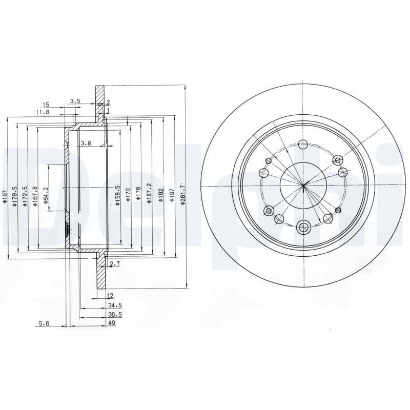 Bremžu diski DELPHI BG3797 1