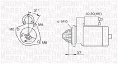 Starteris MAGNETI MARELLI 063721203010 1