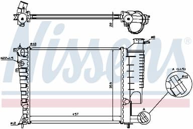 Radiators, Motora dzesēšanas sistēma NISSENS 613671 6