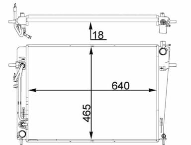 Radiators, Motora dzesēšanas sistēma MAHLE CR 1406 000P 2