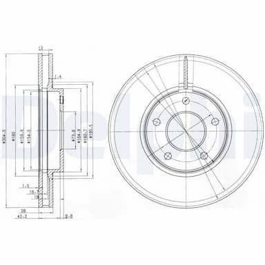 Bremžu diski DELPHI BG3547 1