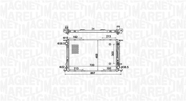 Radiators, Motora dzesēšanas sistēma MAGNETI MARELLI 350213161800 1