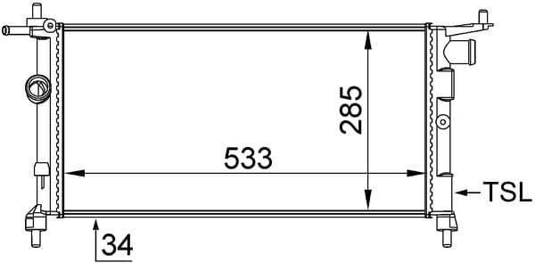 Radiators, Motora dzesēšanas sistēma MAHLE CR 268 000S 1