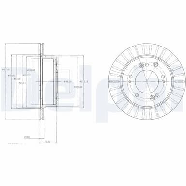 Bremžu diski DELPHI BG4331 1