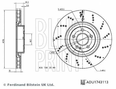 Bremžu diski BLUE PRINT ADU1743113 1