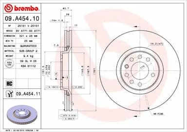 Bremžu diski BREMBO 09.A454.11 1