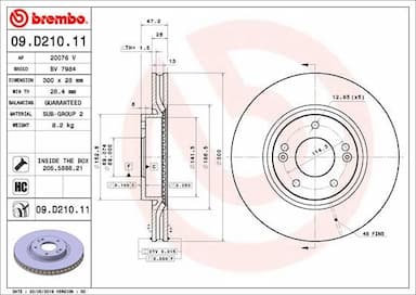 Bremžu diski BREMBO 09.D210.11 1