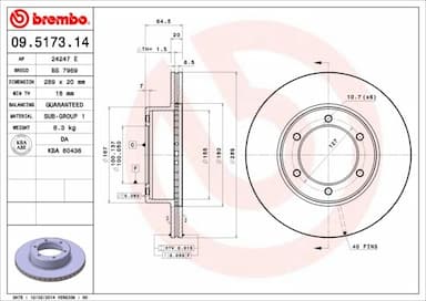 Bremžu diski BREMBO 09.5173.14 1