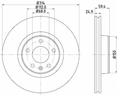 Bremžu diski HELLA 8DD 355 111-121 4