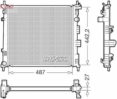 Radiators, Motora dzesēšanas sistēma DENSO DRM46070 1