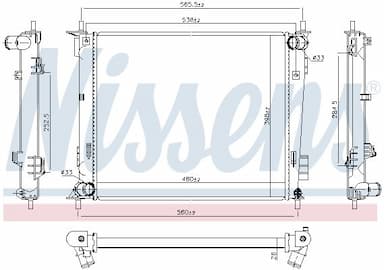 Radiators, Motora dzesēšanas sistēma NISSENS 66791 5