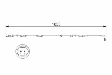 Indikators, Bremžu uzliku nodilums BOSCH 1 987 473 507 1