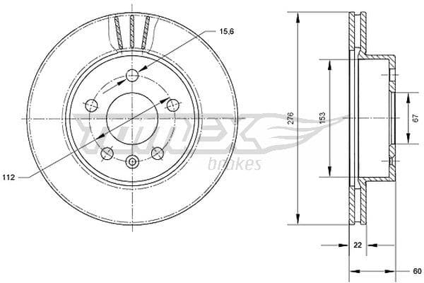 Bremžu diski TOMEX Brakes TX 70-52 1