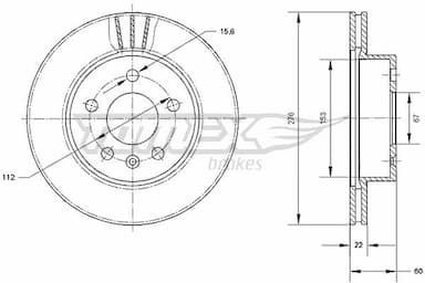 Bremžu diski TOMEX Brakes TX 70-52 1