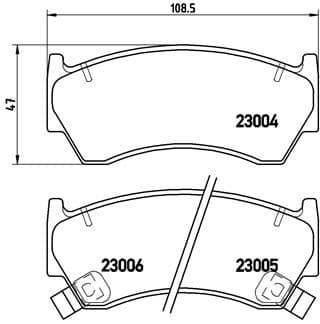 Bremžu uzliku kompl., Disku bremzes BREMBO P 56 033 1