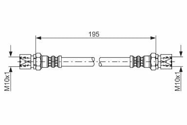 Bremžu šļūtene BOSCH 1 987 476 030 1
