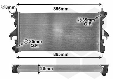 Radiators, Motora dzesēšanas sistēma VAN WEZEL 40002309 1