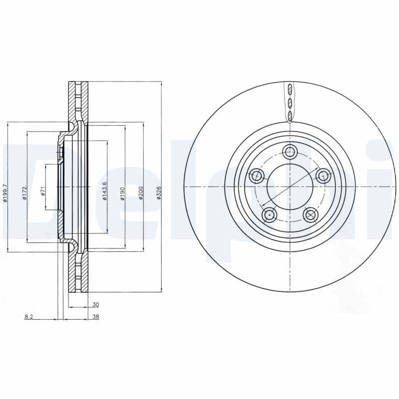 Bremžu diski DELPHI BG4203C 1