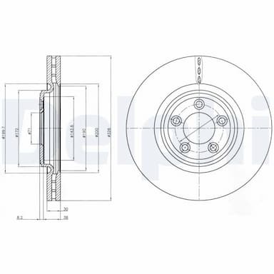 Bremžu diski DELPHI BG4203C 1