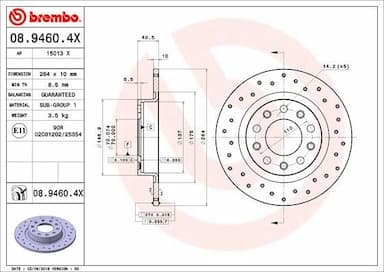 Bremžu diski BREMBO 08.9460.4X 1