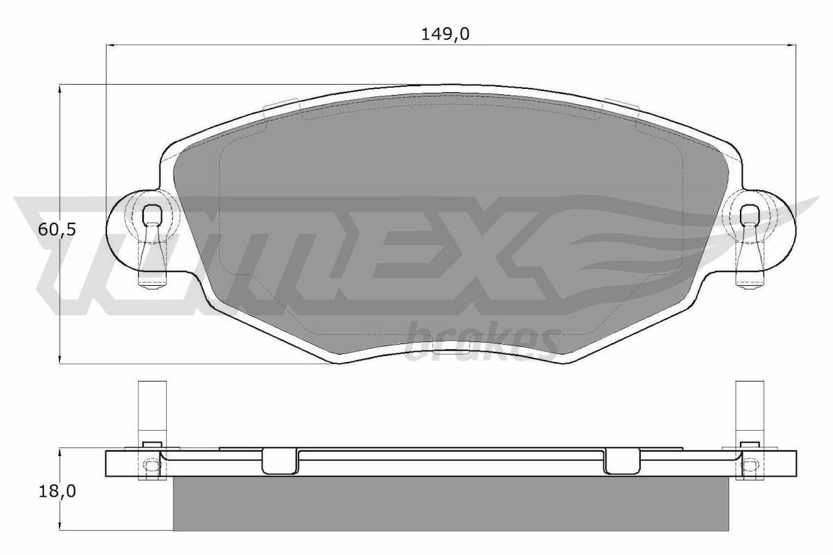 Bremžu uzliku kompl., Disku bremzes TOMEX Brakes TX 12-58 1