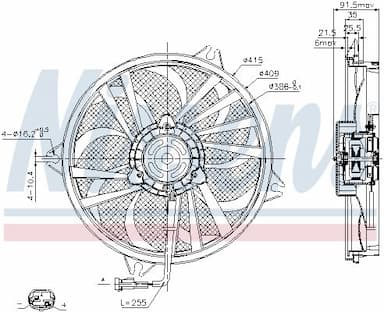 Ventilators, Motora dzesēšanas sistēma NISSENS 85605 6