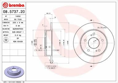 Bremžu diski BREMBO 08.5737.20 1