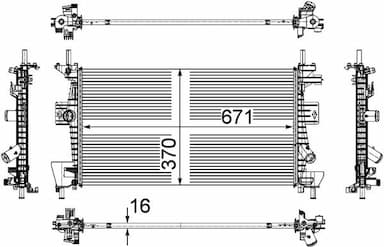 Radiators, Motora dzesēšanas sistēma MAHLE CR 1727 000P 1