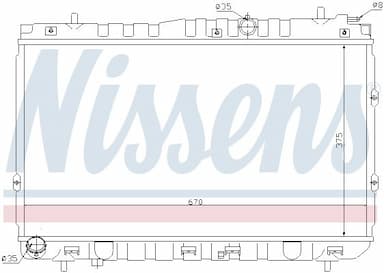 Radiators, Motora dzesēšanas sistēma NISSENS 66681 5