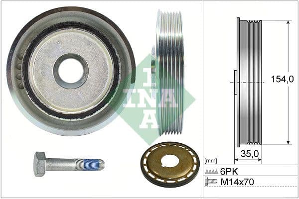 Siksnas skriemeļa komplekts, Kloķvārpsta Schaeffler INA 544 0112 21 1