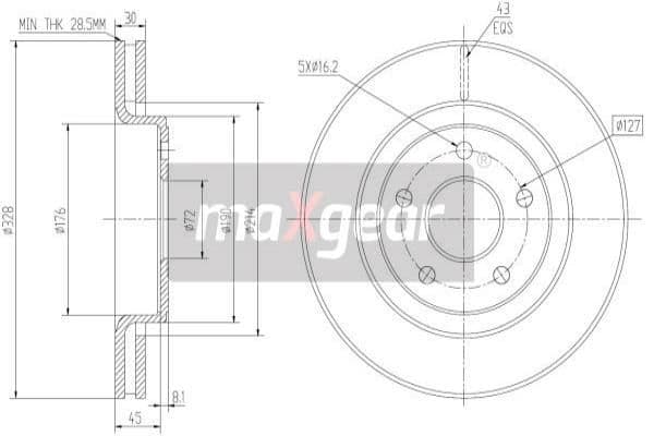 Bremžu diski MAXGEAR 19-2323 1